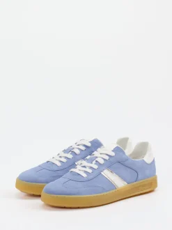 Sioux – Sneaker aus Veloursleder hellblau