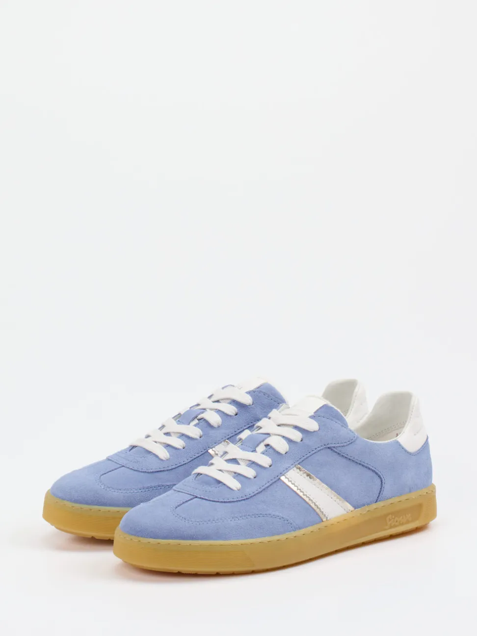 Sioux – Sneaker aus Veloursleder hellblau