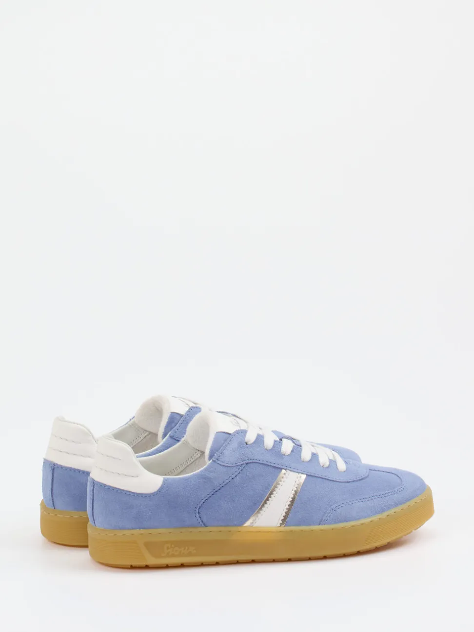 Sioux – Sneaker aus Veloursleder hellblau