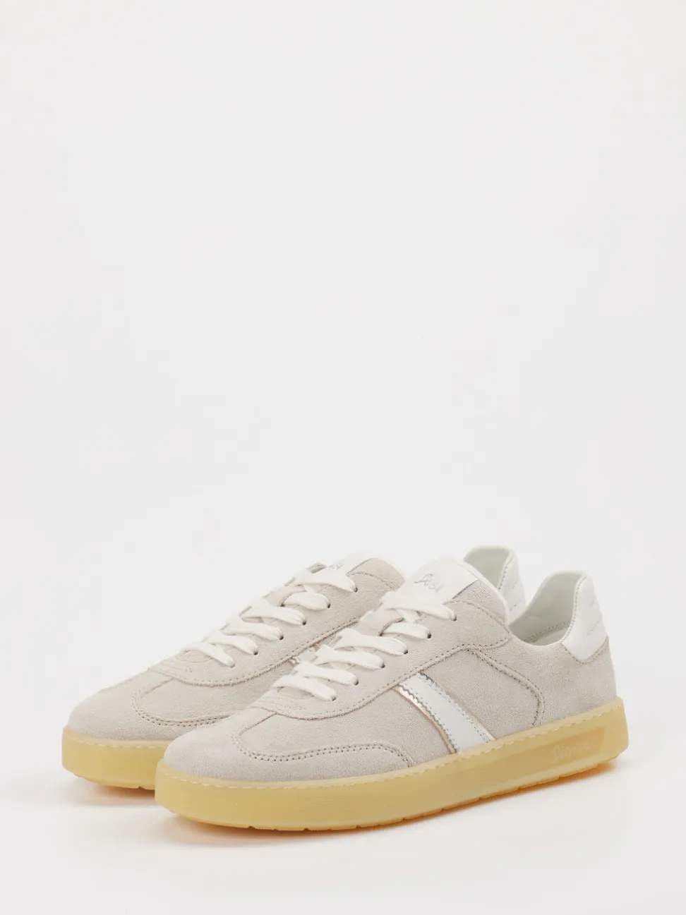 Sioux – Sneaker aus Veloursleder beigegrau