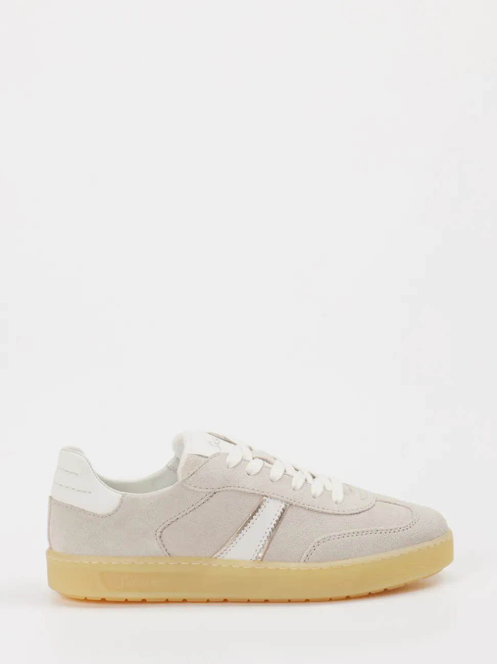 Sioux – Sneaker aus Veloursleder beigegrau