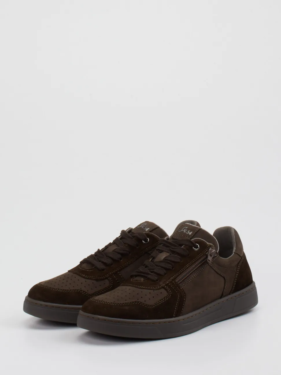 Sioux – Sneaker aus Veloursleder Dunkelbraun