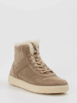 Sioux – Stiefeletten aus Veloursleder sandbeige