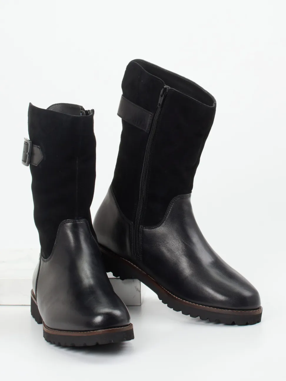 Sioux – Winterstiefel aus Leder in Schwarz