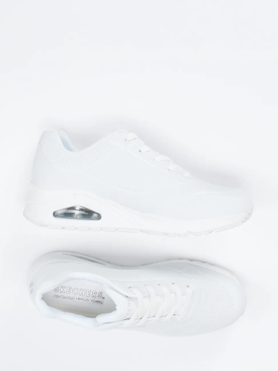 Skechers – Chunky Sneaker aus Synthetik weiß