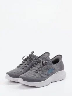 Skechers – Komfort-Sneaker aus Mesh-Textil grau
