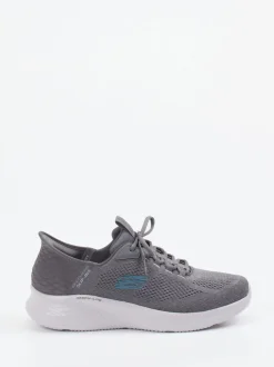 Skechers – Komfort-Sneaker aus Mesh-Textil grau