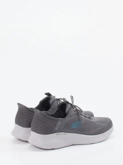 Skechers – Komfort-Sneaker aus Mesh-Textil grau
