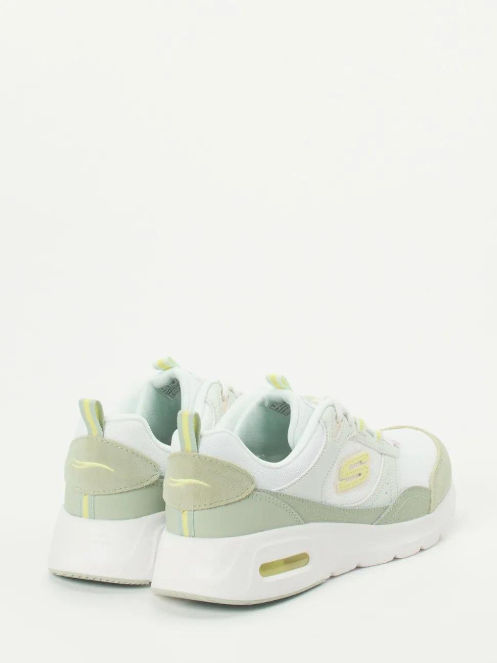 Skechers – Low-Top Sneaker aus Mesh und Veloursleder Weiß