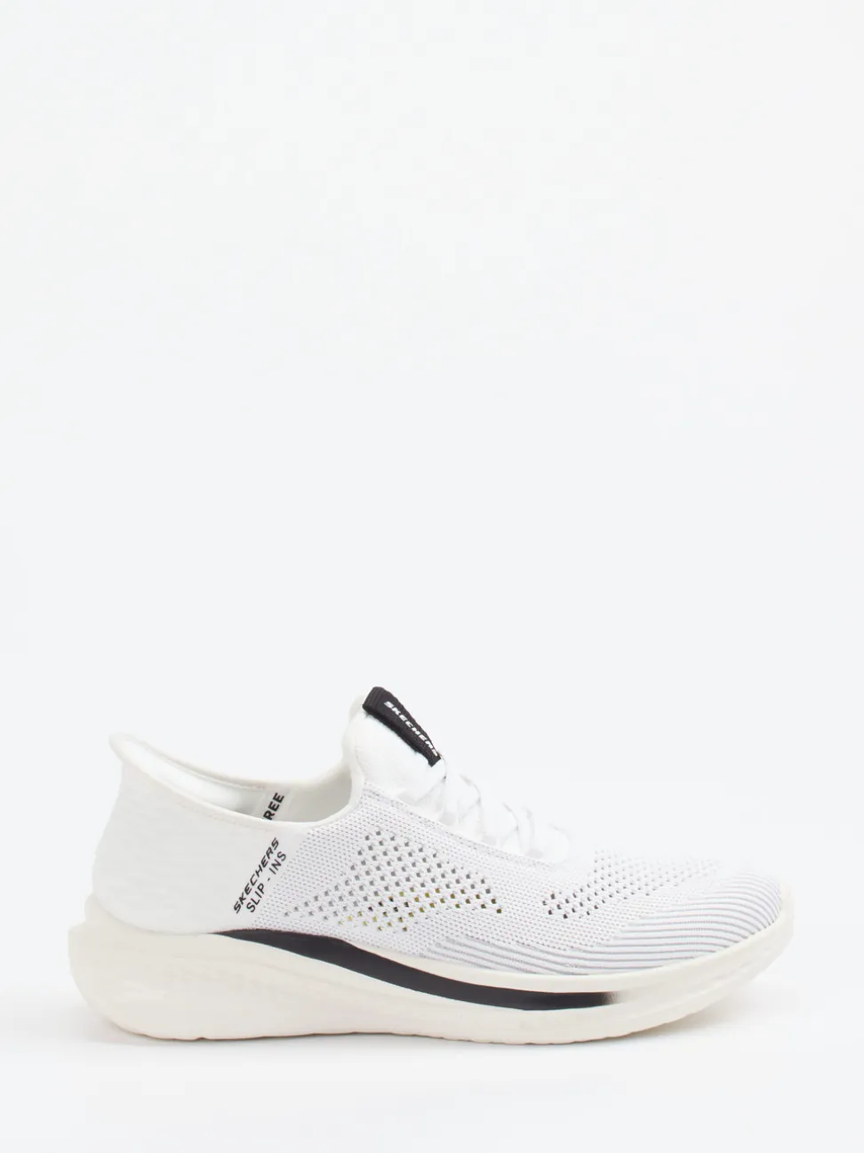 Skechers – Slip-On Sneaker aus Textil Weiß