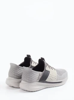 Skechers – Slip-On Sneaker aus Textil in Grau