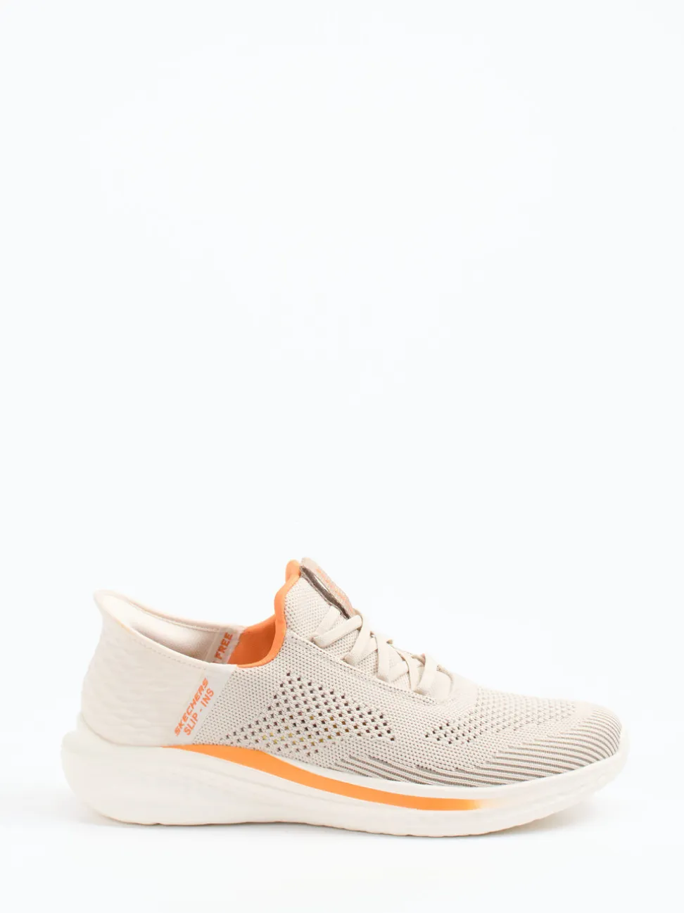 Skechers – Slip-On Sneaker aus Textilstrick Beige