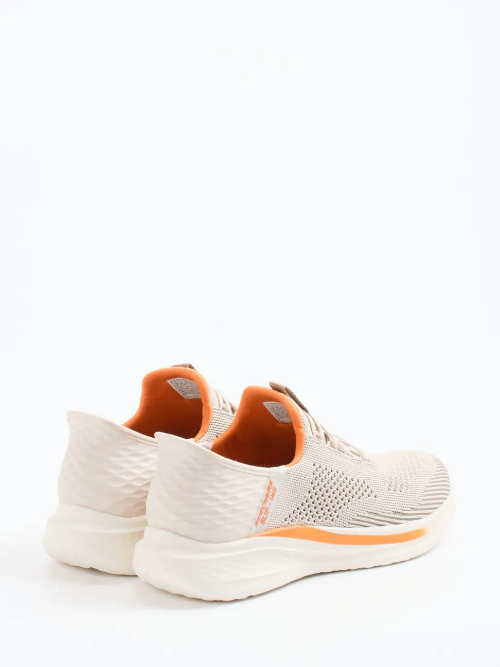 Skechers – Slip-On Sneaker aus Textilstrick Beige