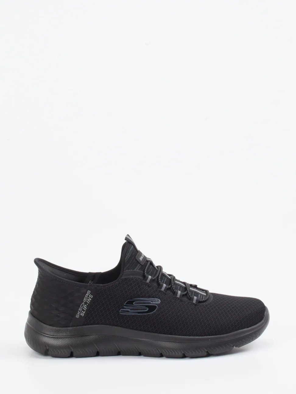 Skechers – Slip-On Sneaker aus Mesh in Schwarz
