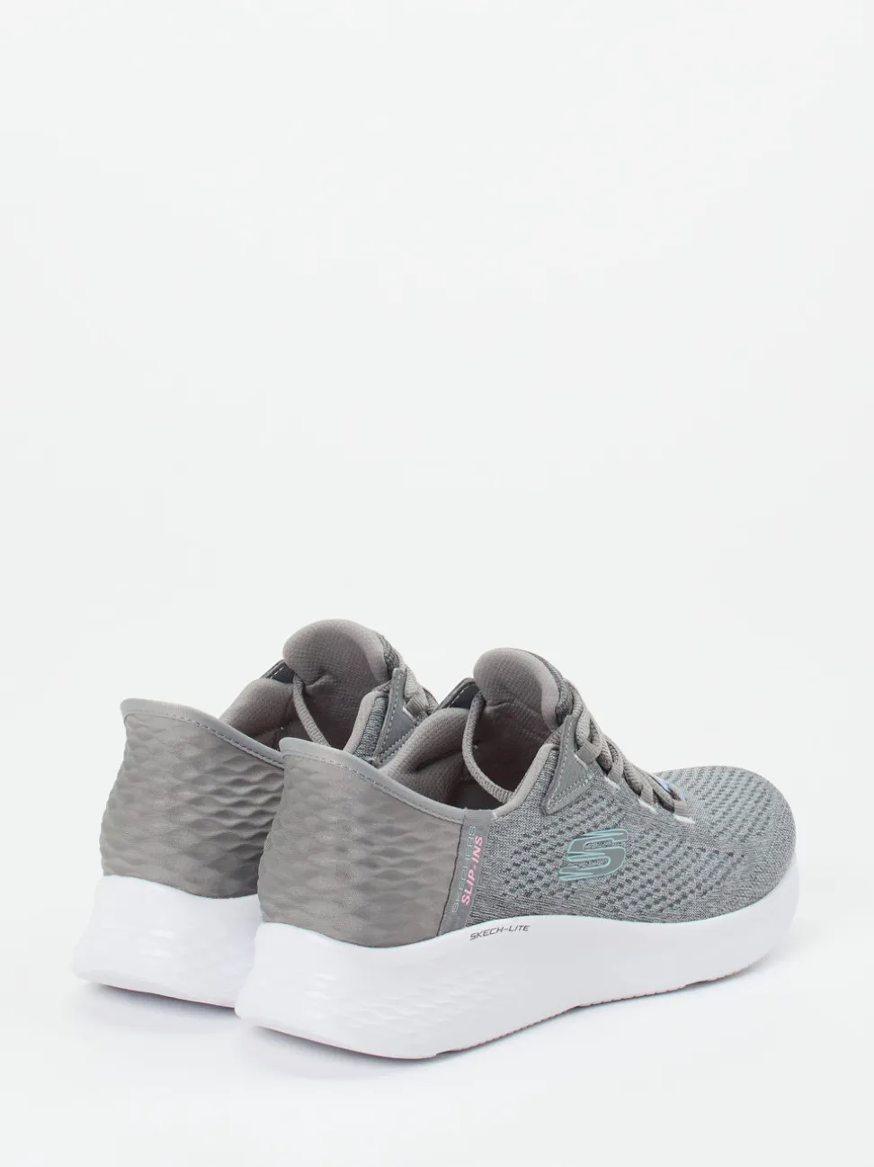 Skechers – Slip-On Sneaker aus Textil Grau