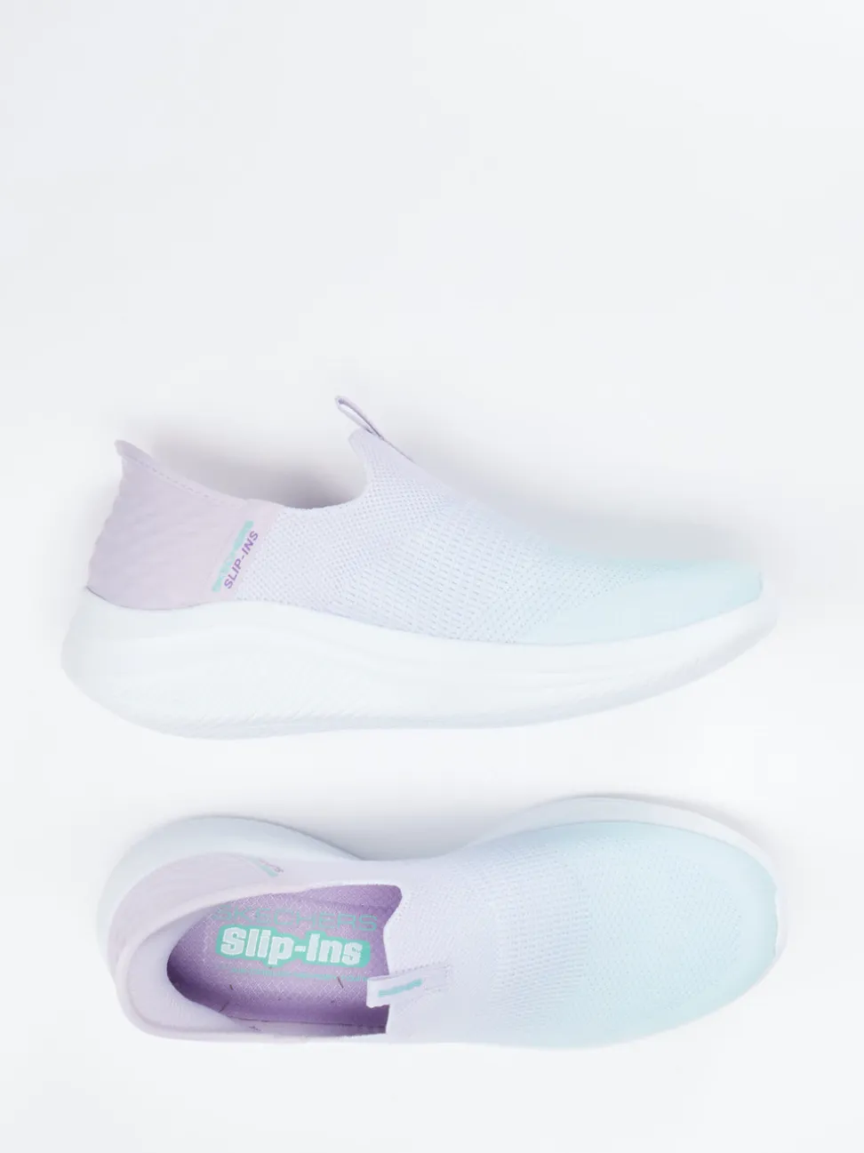 Skechers – Slip-On Sneaker aus gestricktem Meshtextil lavendel