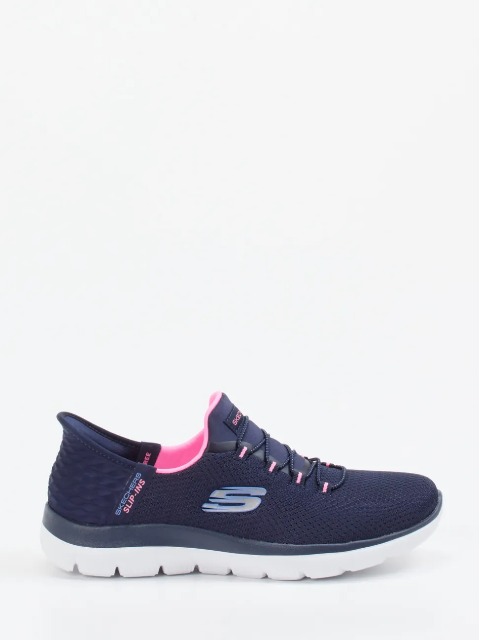 Skechers – Slip-On Sneaker aus Textil in Dunkelblau