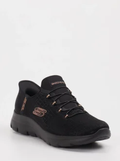 Skechers – Slip-On Sneaker aus Textil in Schwarz