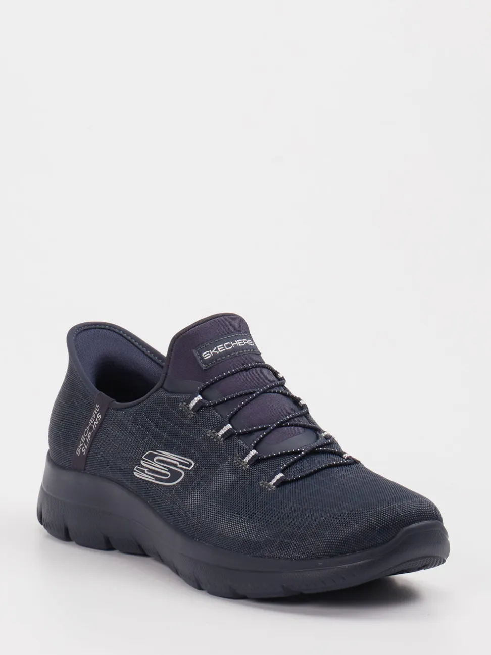 Skechers – Slip-On Sneaker aus Textil Dunkelblau