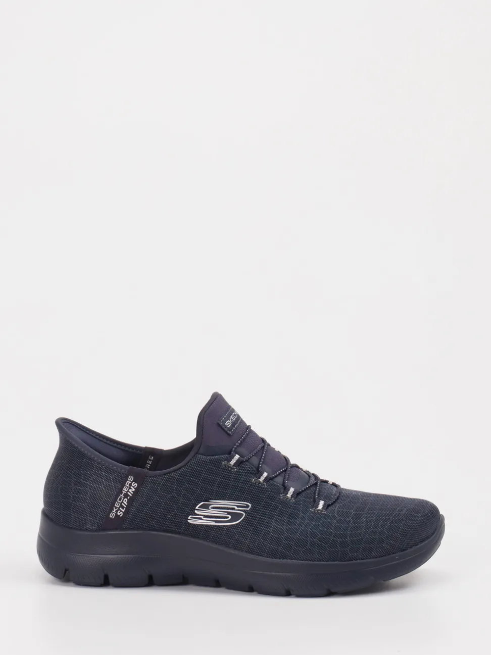 Skechers – Slip-On Sneaker aus Textil Dunkelblau