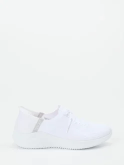 Skechers – Slip-On Sneaker aus Textil in Weiß