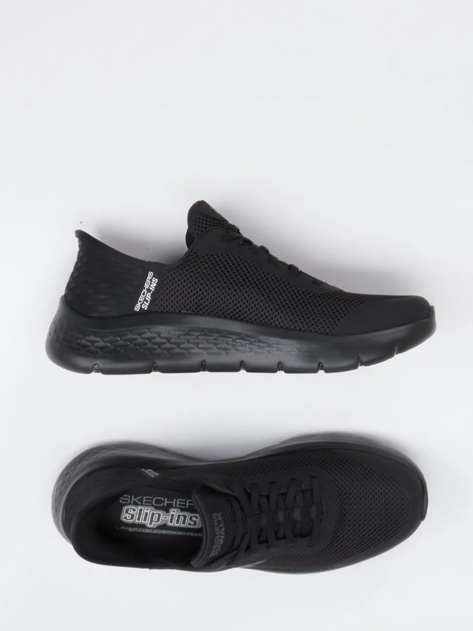 Skechers – Slip-On Sneaker aus Textil Schwarz