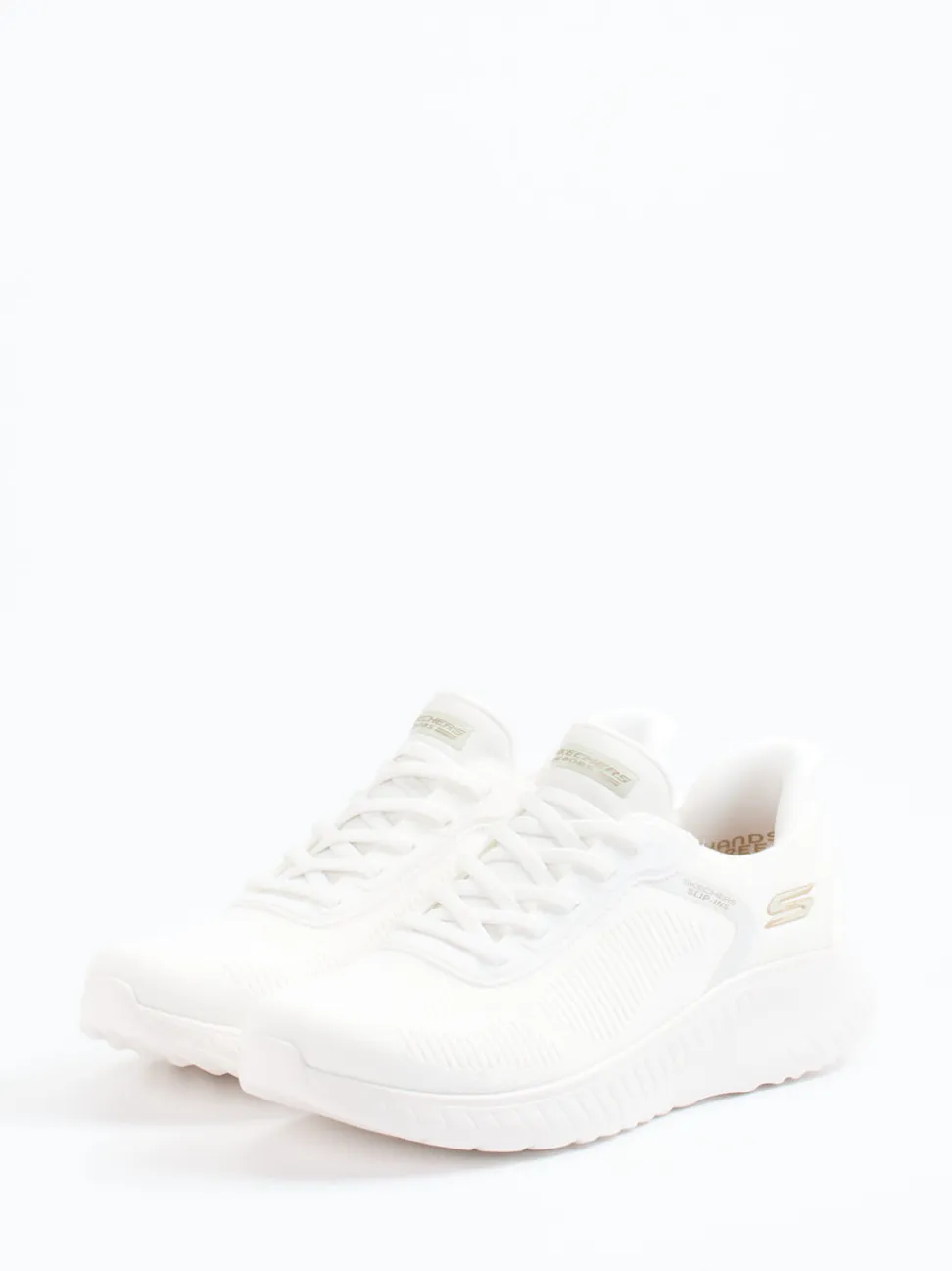 Skechers – Slip-On Sneaker aus Textil in Offwhite