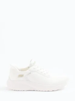 Skechers – Slip-On Sneaker aus Textil in Offwhite