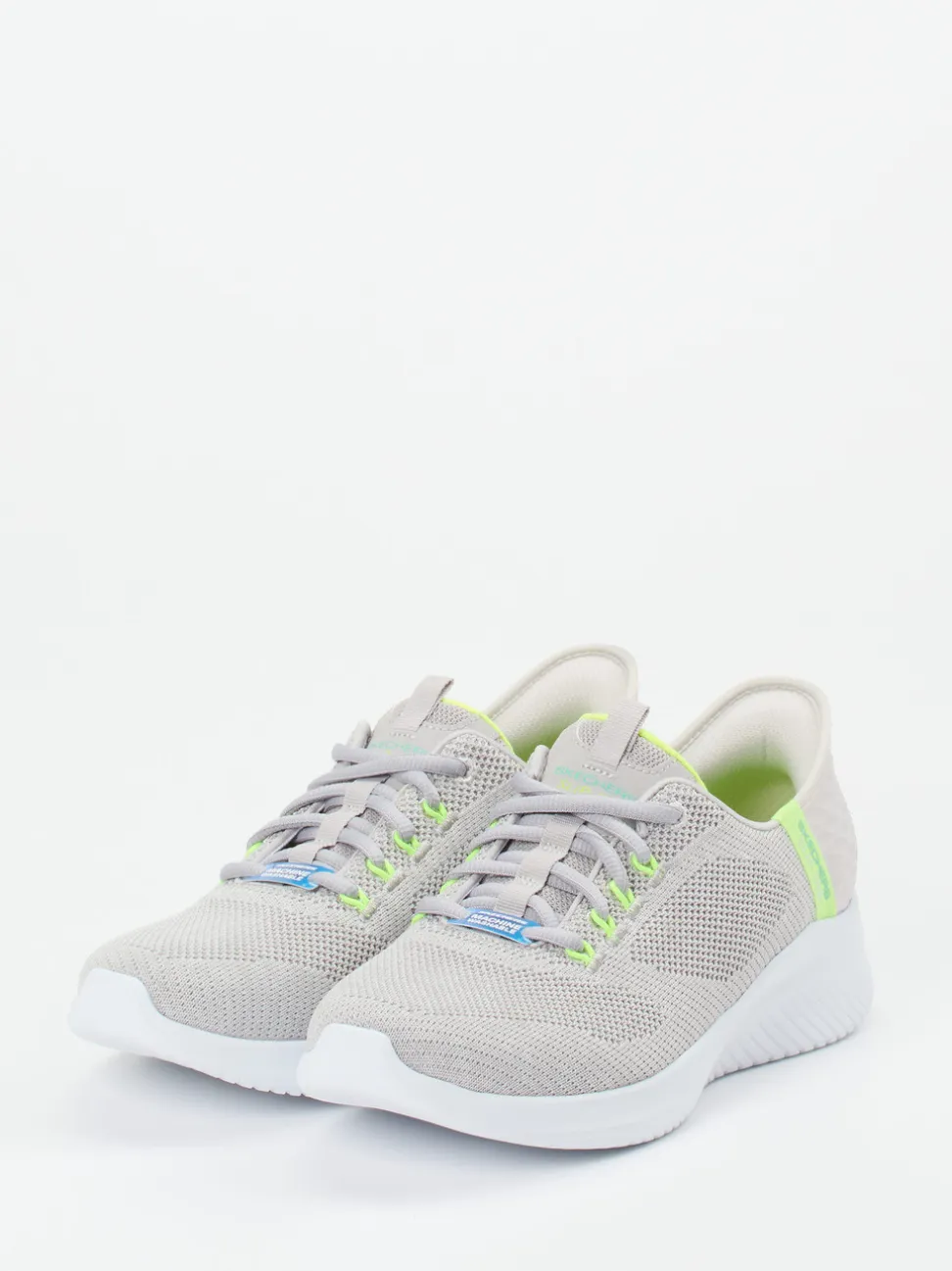 Skechers – Slip-On-Sneaker aus Meshtextil grau
