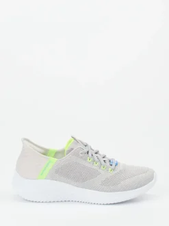 Skechers – Slip-On-Sneaker aus Meshtextil grau