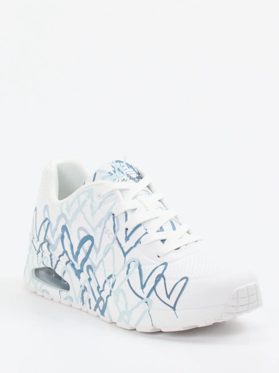 Skechers – Sneaker aus Nubukleder mit Herz-Print