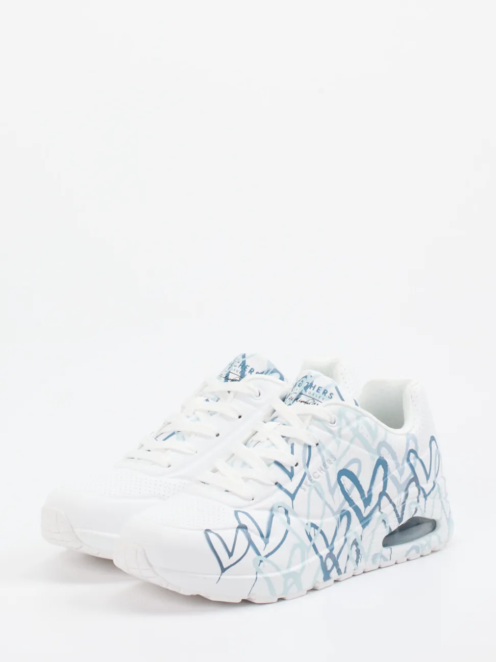 Skechers – Sneaker aus Nubukleder mit Herz-Print