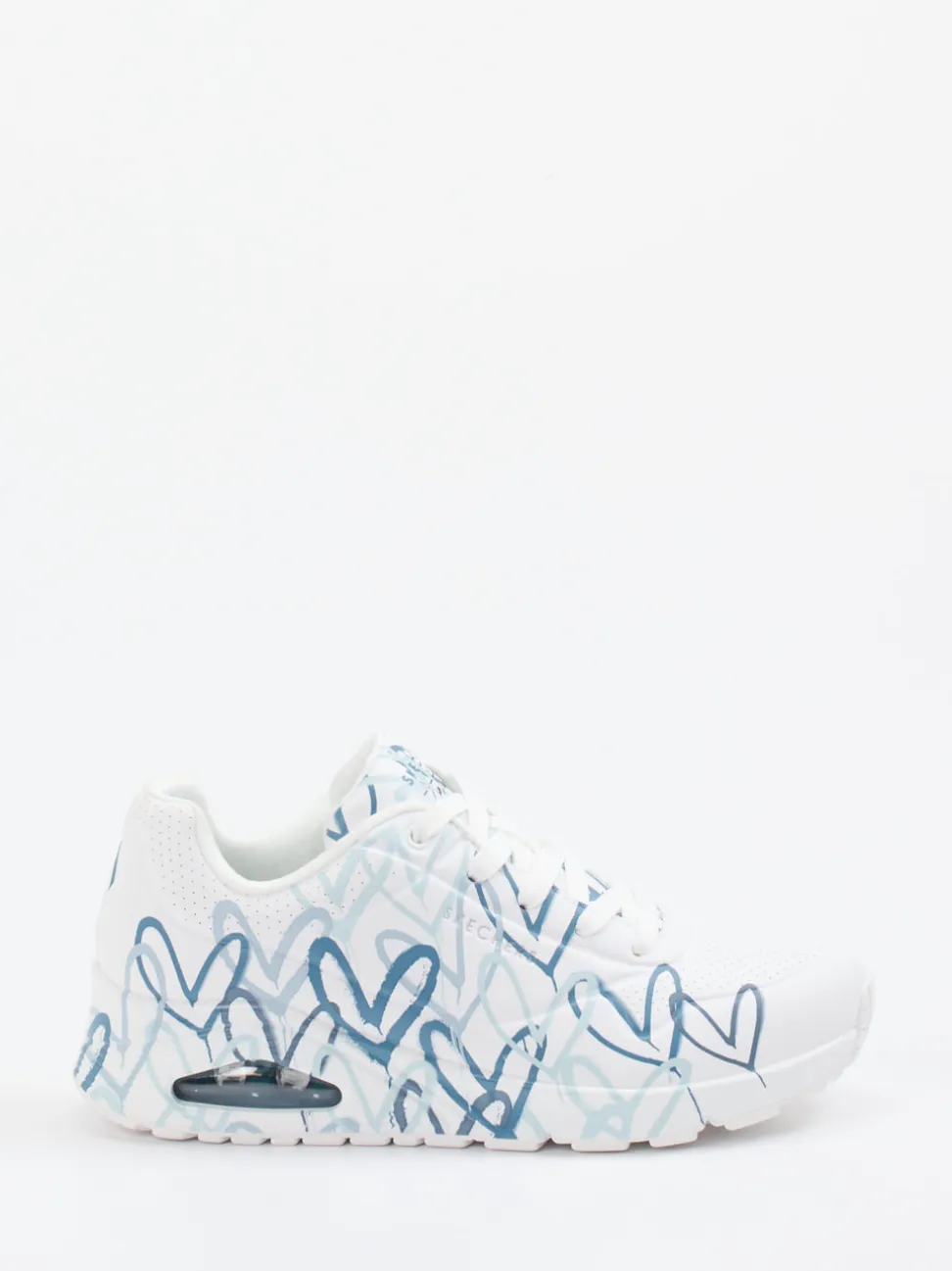 Skechers – Sneaker aus Nubukleder mit Herz-Print