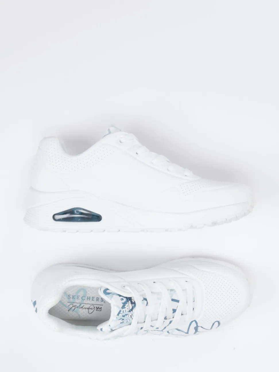 Skechers – Sneaker aus Nubukleder mit Herz-Print