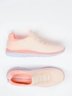 Skechers – Sneaker aus Textil in Pfirsichrosa