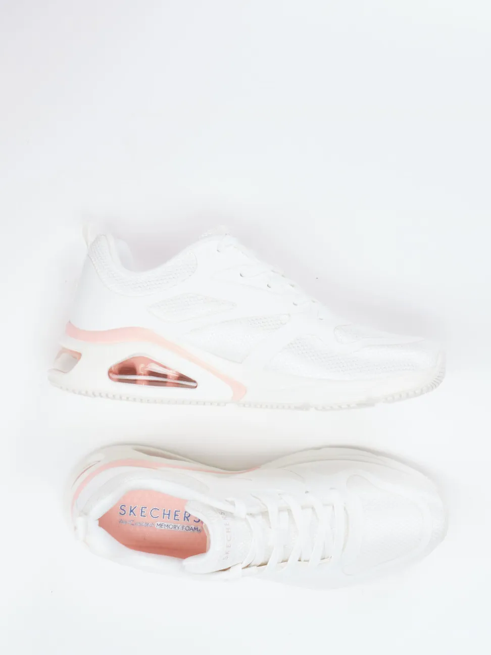 Skechers – Sneaker aus Textil mit Air-Sohle weiß