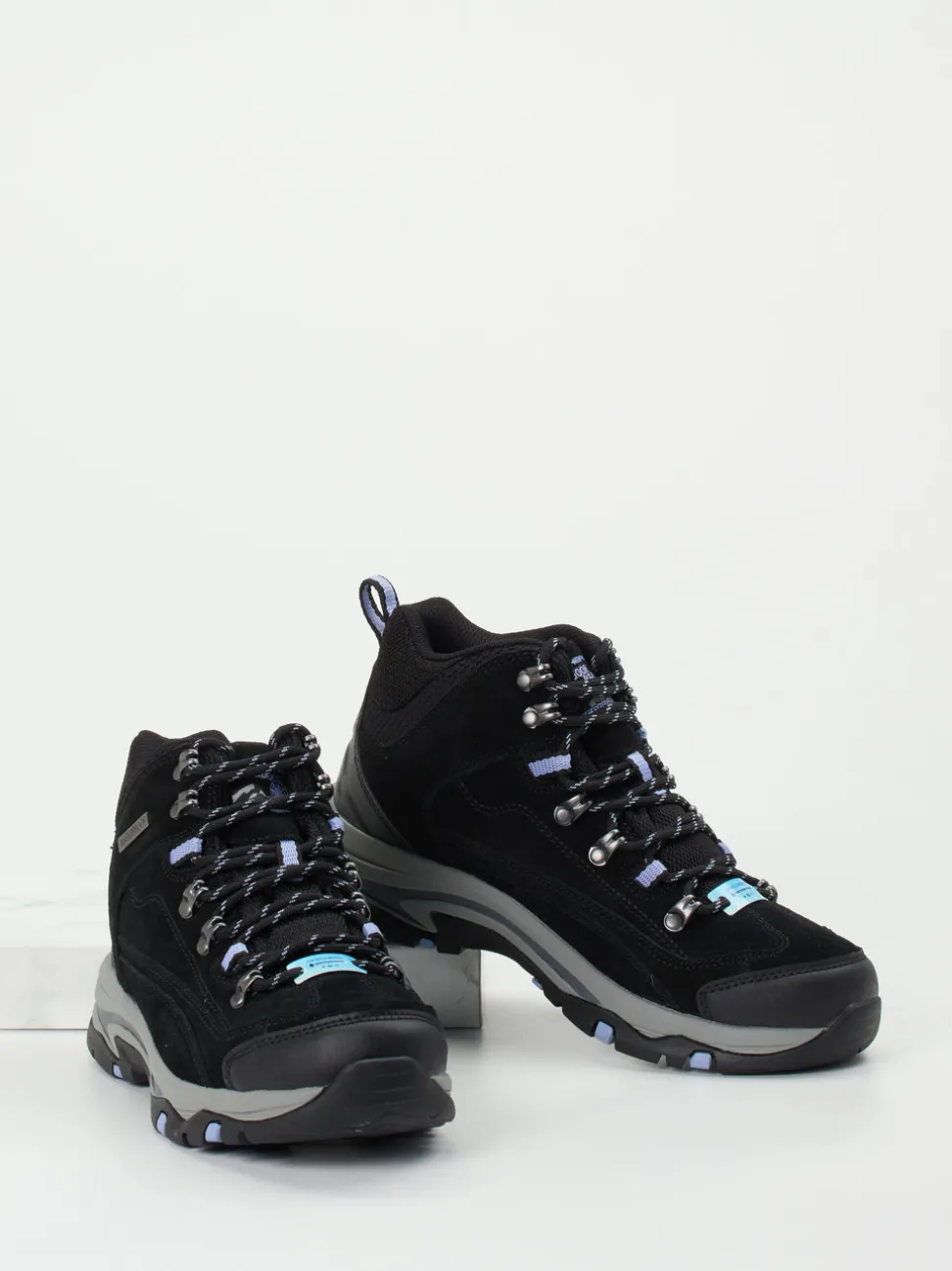 Skechers – Wanderschuhe aus Veloursleder schwarz