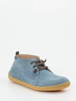 Snipe – Barfuß-Schnürschuh aus Nubukleder in Blau