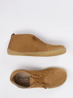 Snipe – Barfuß-Schnürschuhe aus Nubukleder braun