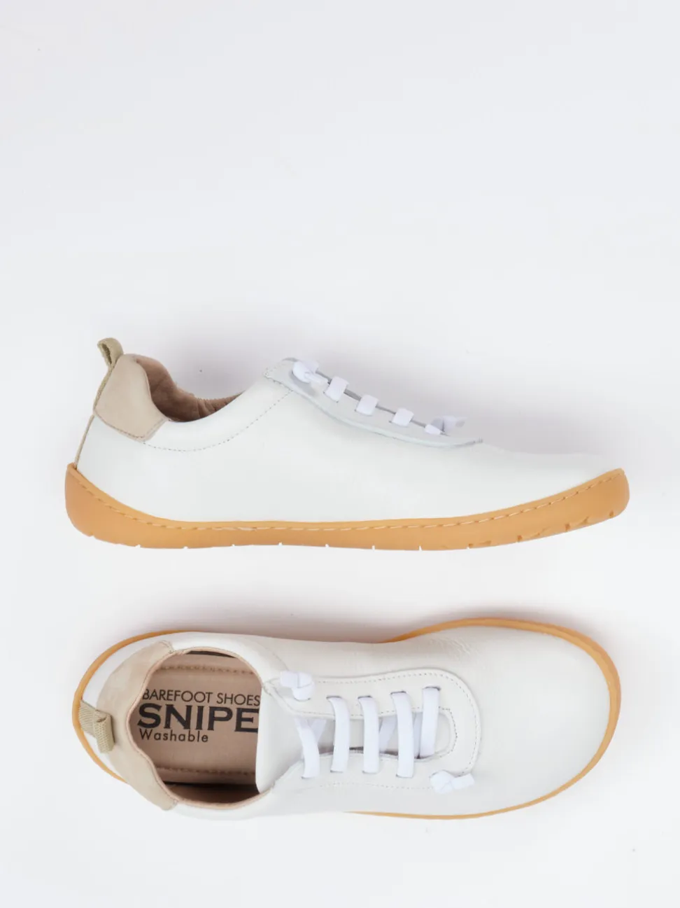 Snipe – Barfuß-Sneaker aus Hirschleder Offwhite