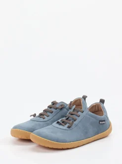 Snipe – Barfuß-Sneaker aus Nubukleder taubenblau