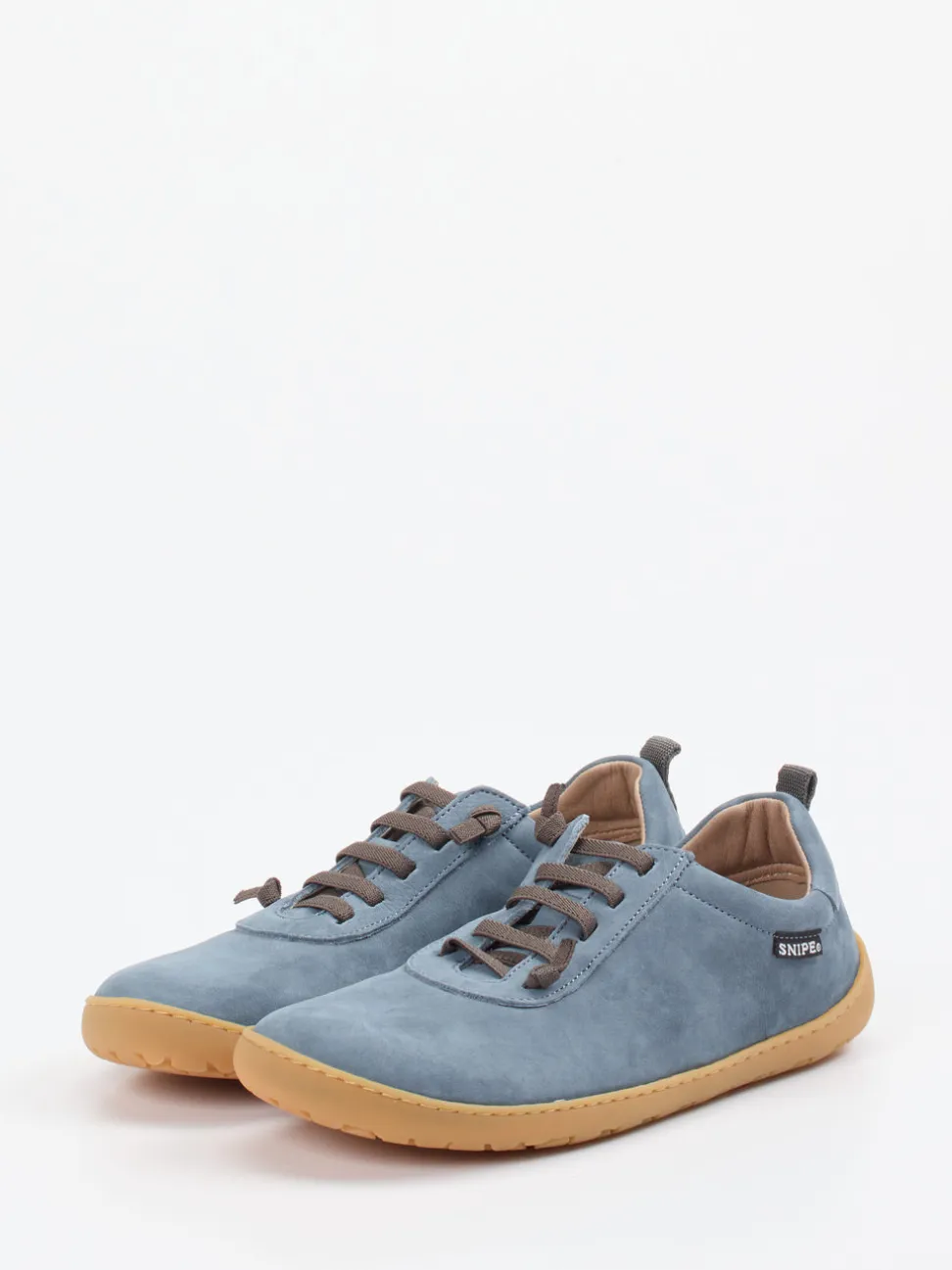 Snipe – Barfuß-Sneaker aus Nubukleder taubenblau