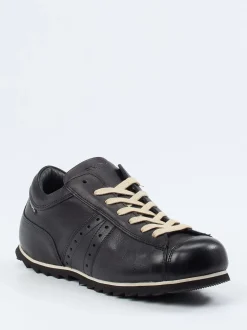 Snipe – Retro-Sneaker aus Kalbleder tiefschwarz