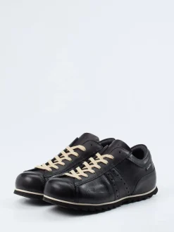 Snipe – Retro-Sneaker aus Kalbleder tiefschwarz