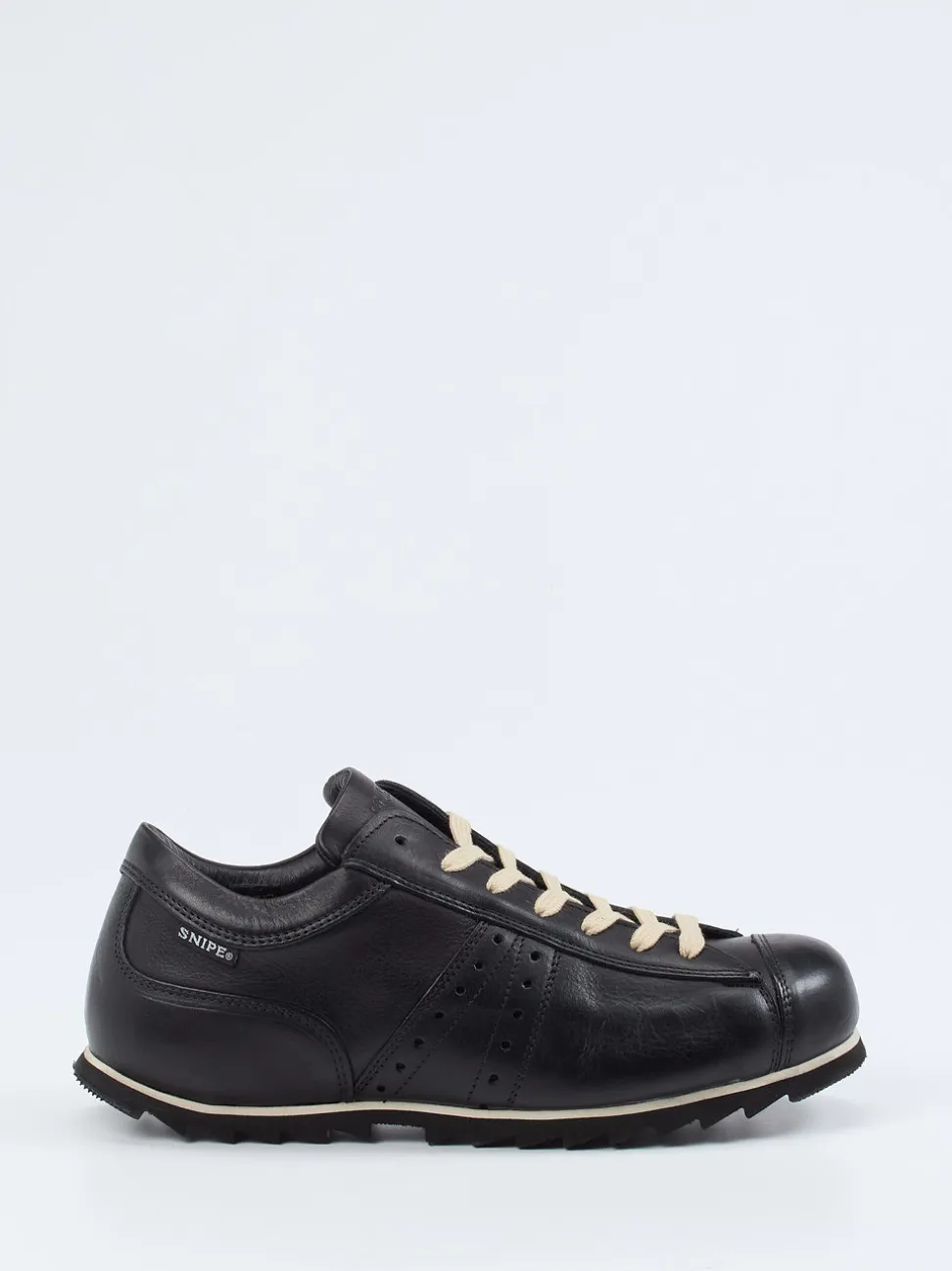 Snipe – Retro-Sneaker aus Kalbleder tiefschwarz