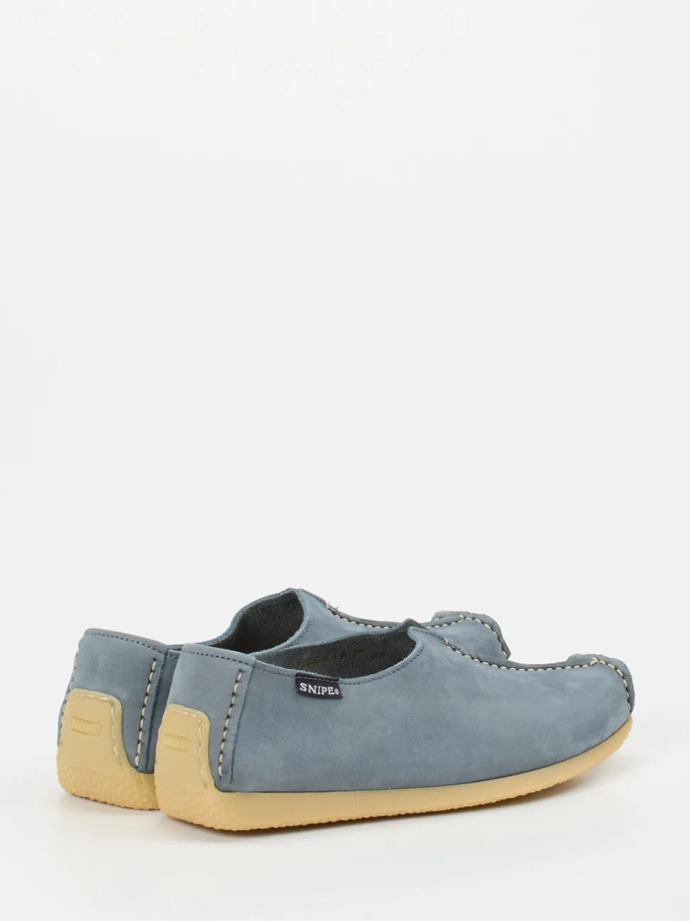 Snipe – Slipper aus Nubukleder in Taubenblau