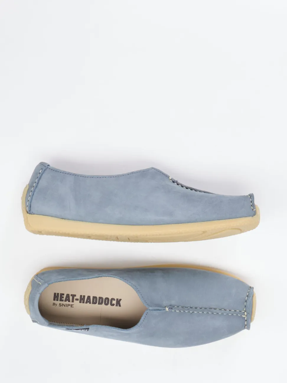 Snipe – Slipper aus Nubukleder in Taubenblau