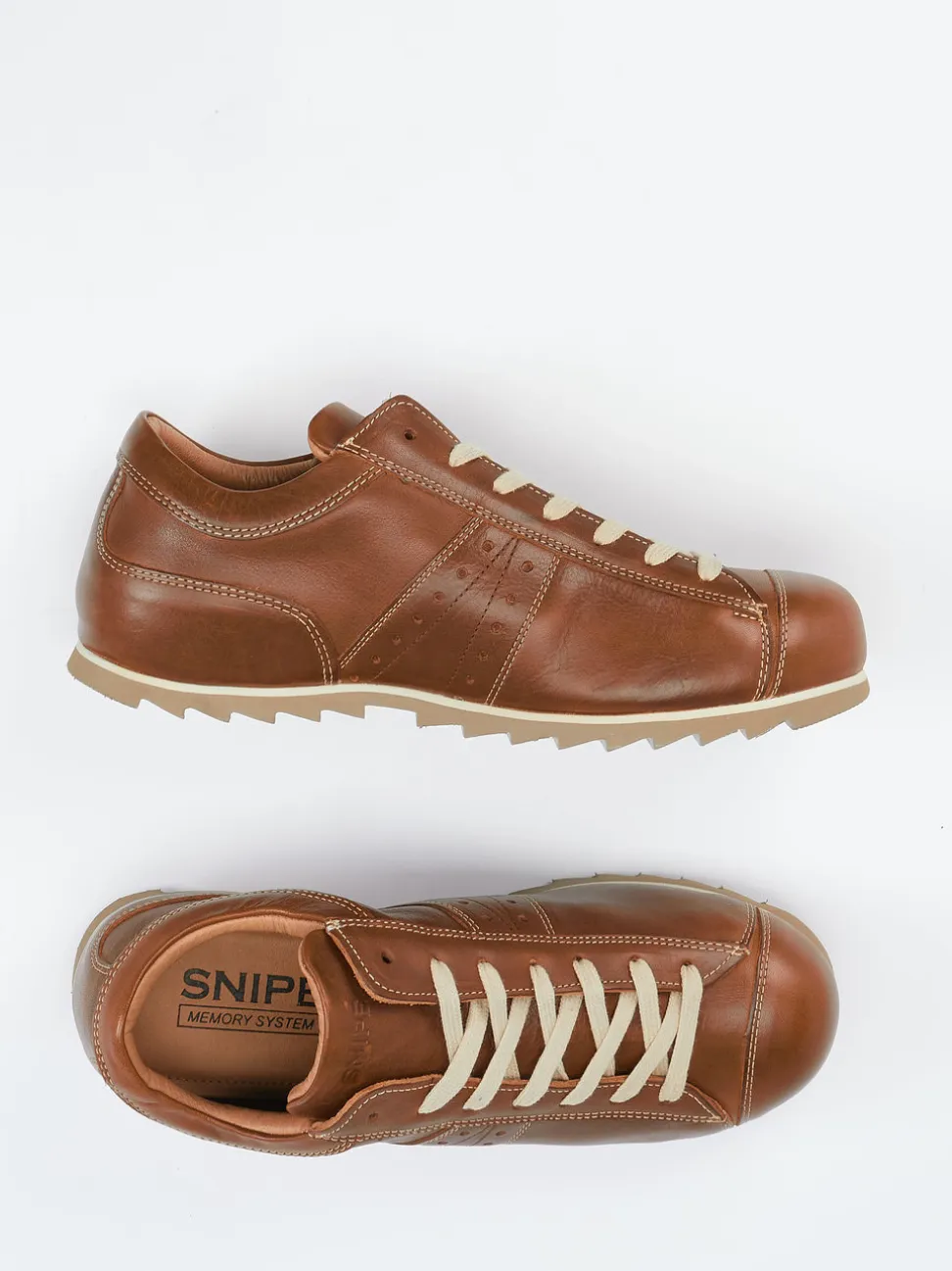Snipe – Sneaker aus Kalbleder cognacbraun