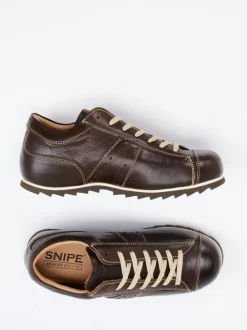 Snipe – Sneaker aus Kalbleder in Dunkelbraun