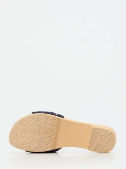 Softclox – Clogs aus Veloursleder in Dunkelblau